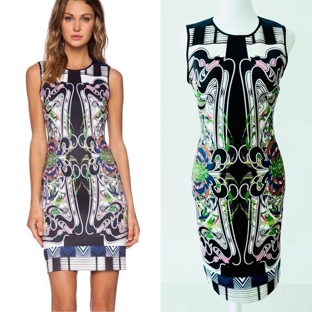 Clover Canyon Dress Swirling Scarf Print